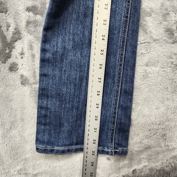 Maurices Jeans Womens 0 SHORT Blue Low Rise Slim Leg Flare Stretch Denim Casual - Picture 12 of 14